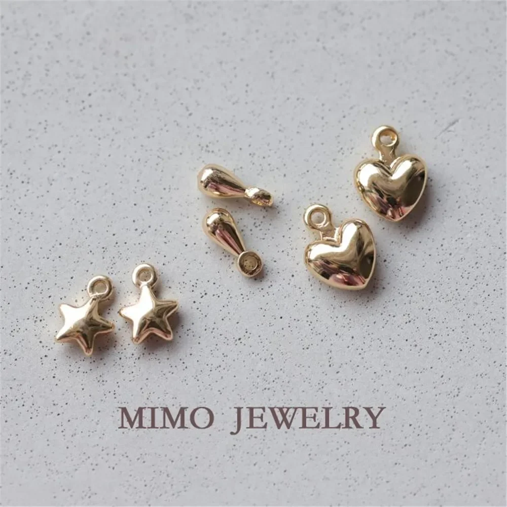 Kleur verkoperd goud mini hanger staart drop ster liefde hanger DIY accessoires