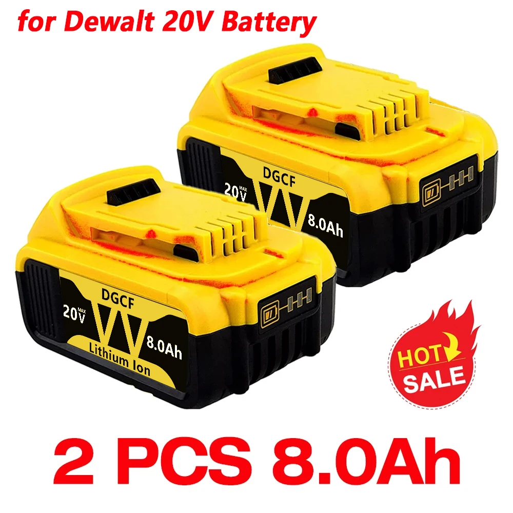 

8A DCB206 Original Battery for Dewalt 20v Power Tool DCB201 DCB205 DCB203 DCB115 DCB118 Replacement Lithium Battery Rechargeable