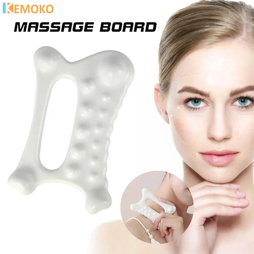 2024 New Facial Gua Sha Massage Board Resinous Static Free Portable Body Skin Care Maintenance Scraping Plate for Women Adult