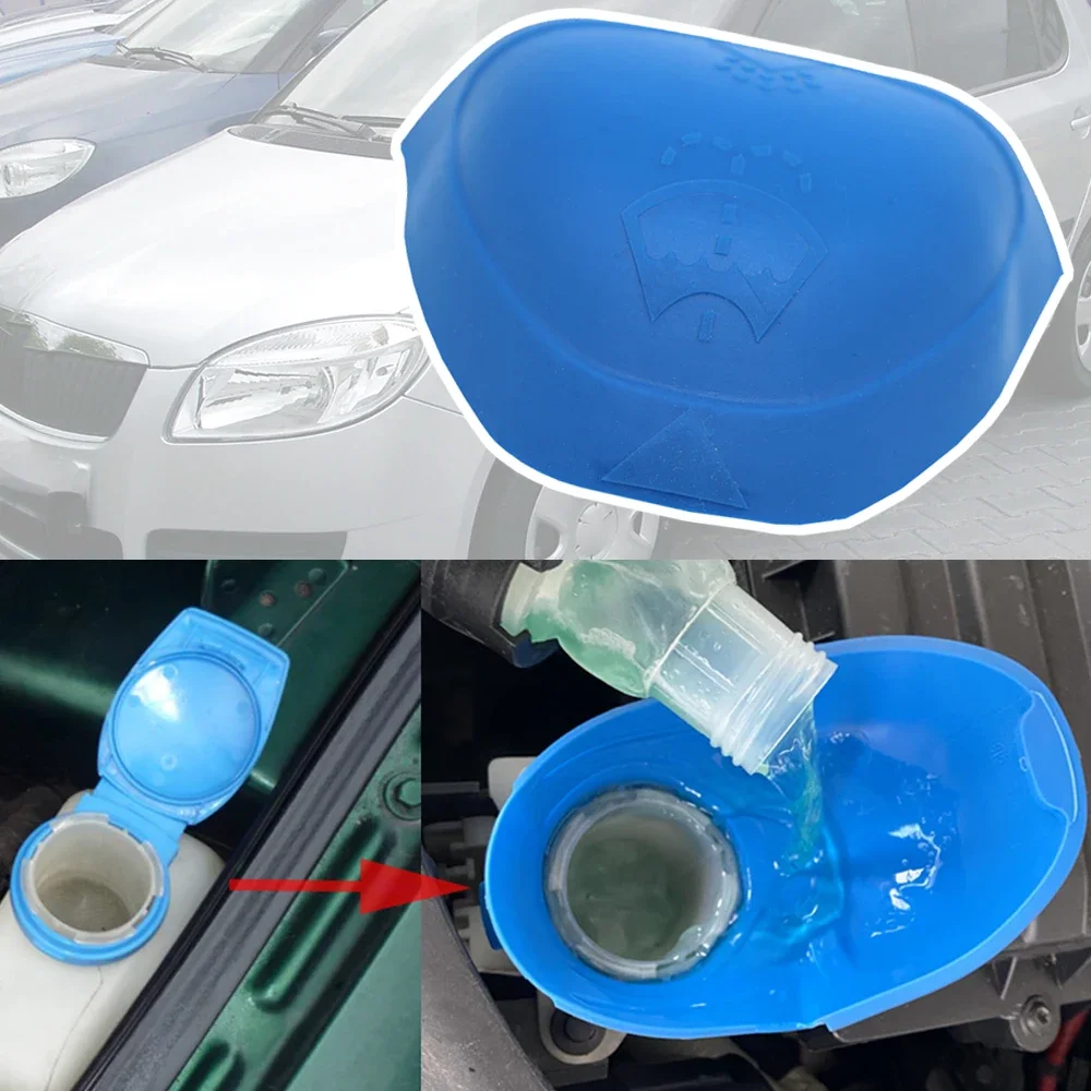 

For Skoda Fabia 6Y 5J NJ 1999 2002 2008 2012 2016 2021 Fluid Reservoir Wiper Lid Wash Funnel Washer Tank Bottle Cover Filler Cap