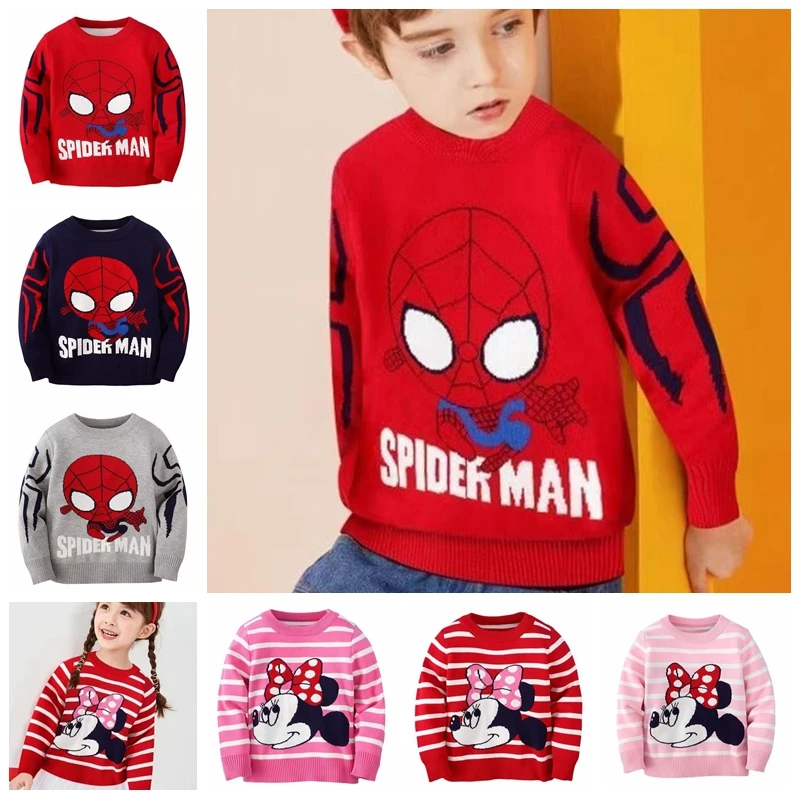outono-inverno-bebe-meninos-camisola-de-malha-algodao-topos-dos-desenhos-animados-minnie-mouse-spiderman-impressao-criancas-roupas-menina-usar-pijama