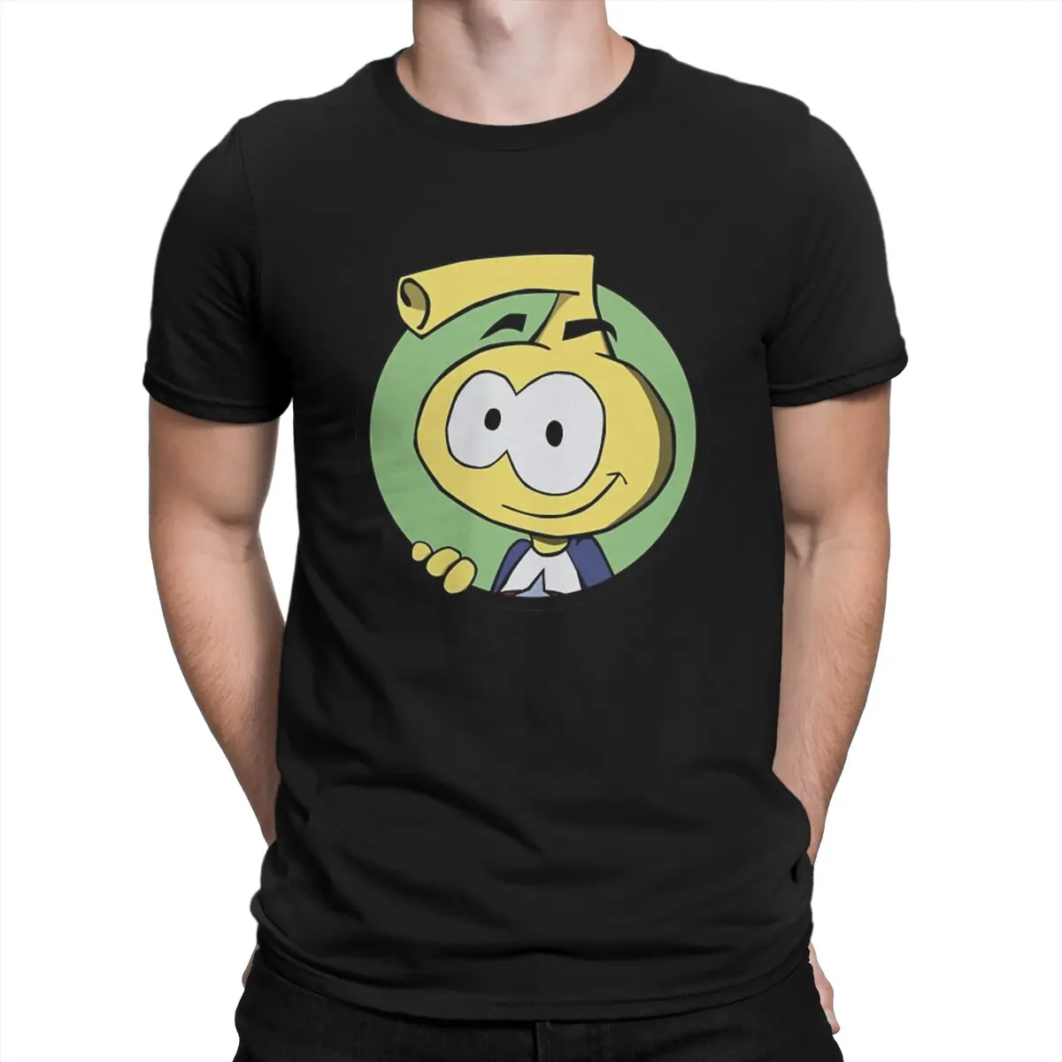 Protagonist T-Shirts for Men Snorks Unique Pure Cotton Tee Shirt Crewneck Short Sleeve T Shirt Original Clothes