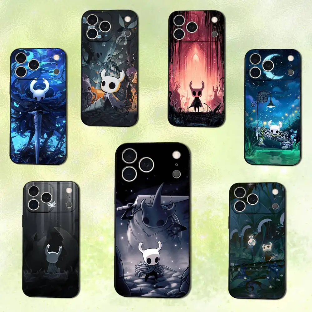 

Game H-Hollows K-Knight Cool Phone Case For iPhone 14,13,17,12,11,16,15,Plus,Pro Max,XS,X,XR,SE,Mini,Soft Silicone Black Cover