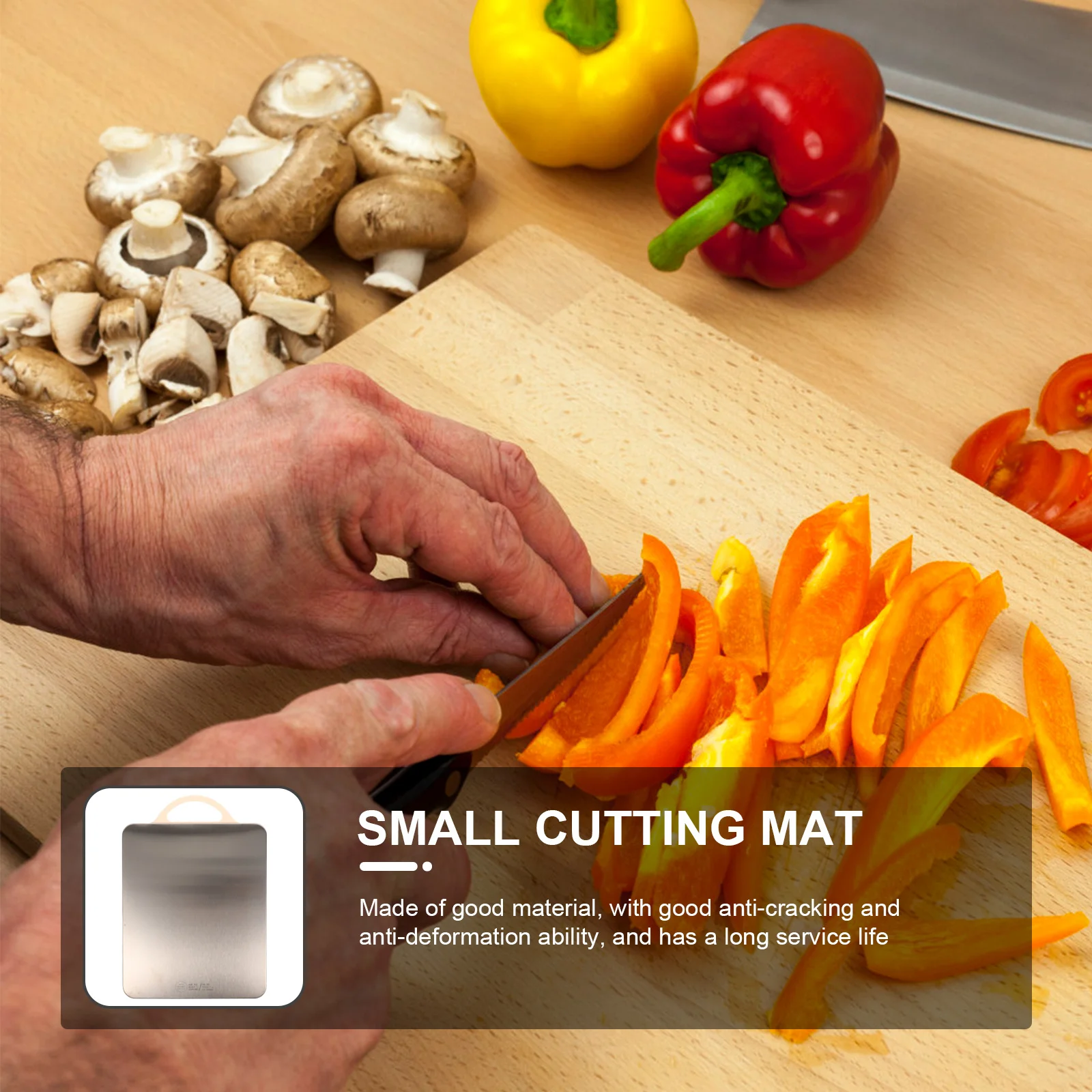 

Stainless Steel Cutting Multi-Use Kitchen Chopping Board For Meat Fruit Vegetable Heavy Duty Non-Slip Cooking