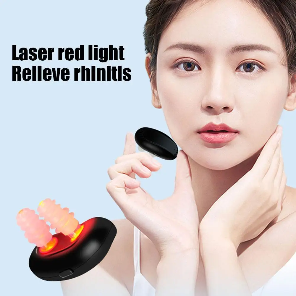 Portable Infrared Rhinitis Device Sensor Cable Lazer Nose Household Rhinitis Pain Home Care Therapy Red Light Reliev Y0a2