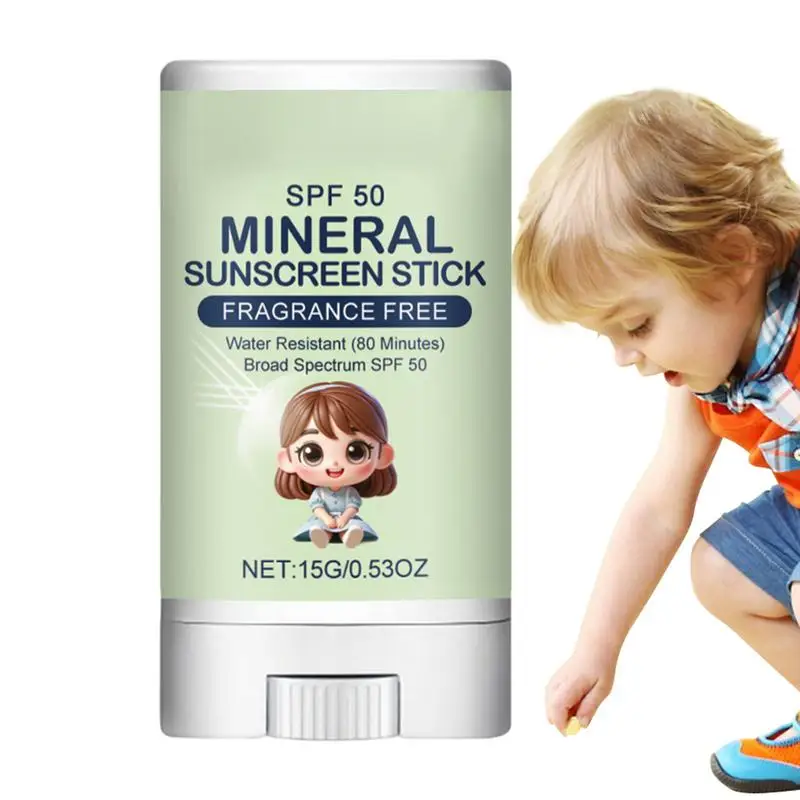 

Kids Sunscreen Face Stick SPF 50 Kids Sunblock Stick Non-Sticky Sunscreen Bar Moisturizing Sun Screen Stick For Sun Skin Care