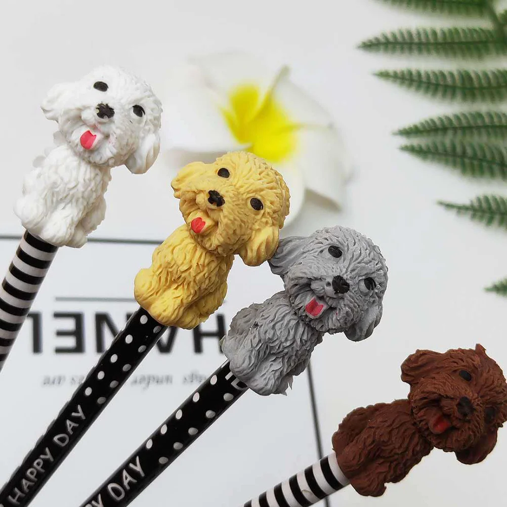 

4Pcs Eco Friendly Dog Rubber Erasers Mini Pencil Erasers School Supplies for Students Classroom Office Supplies