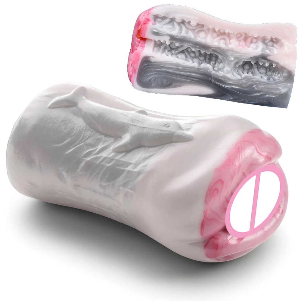 GEEBA Multi-Layer Internal Texture Male Masturbator Tight Pocket Pussy Adult Onahole Artificial Vagina Stroker Sex Toys for Men