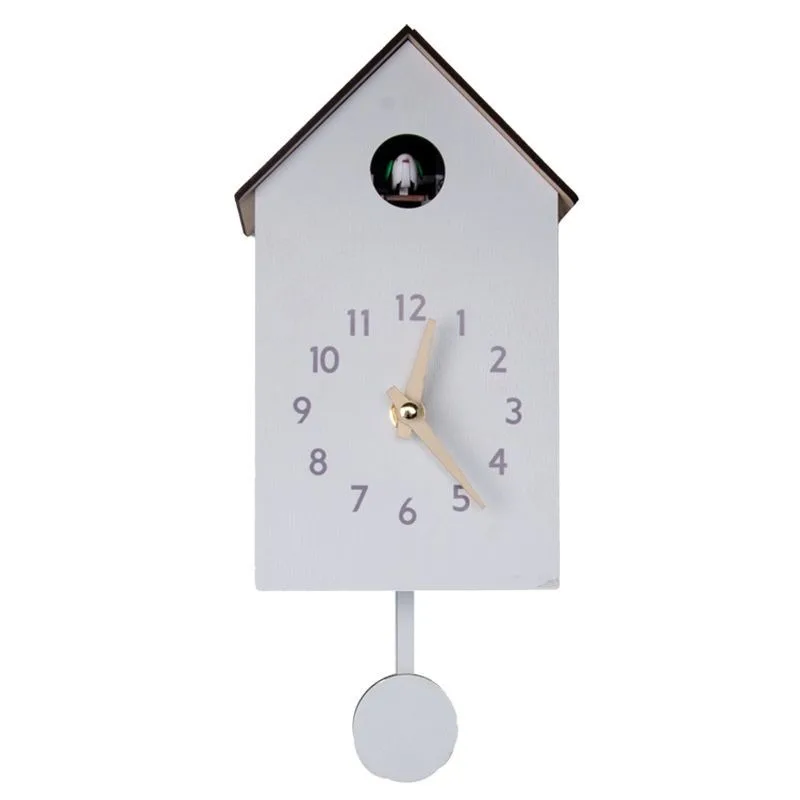 Nordic Cuckoo Wall Clock Modern Wall Watch Luxury Aesthetic Pendulum Clocks Minimalist Elegant Living Room Watches Home Decor