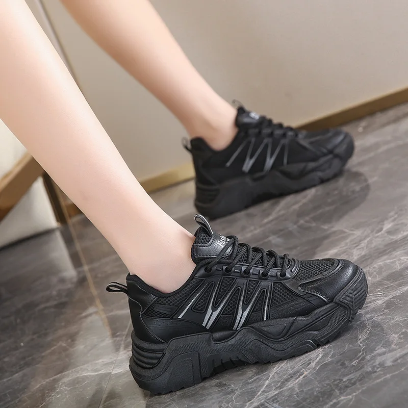 Netizen-zapatos informales de malla para mujer, calzado deportivo ligero de suela gruesa, tendencia de primavera, 2023