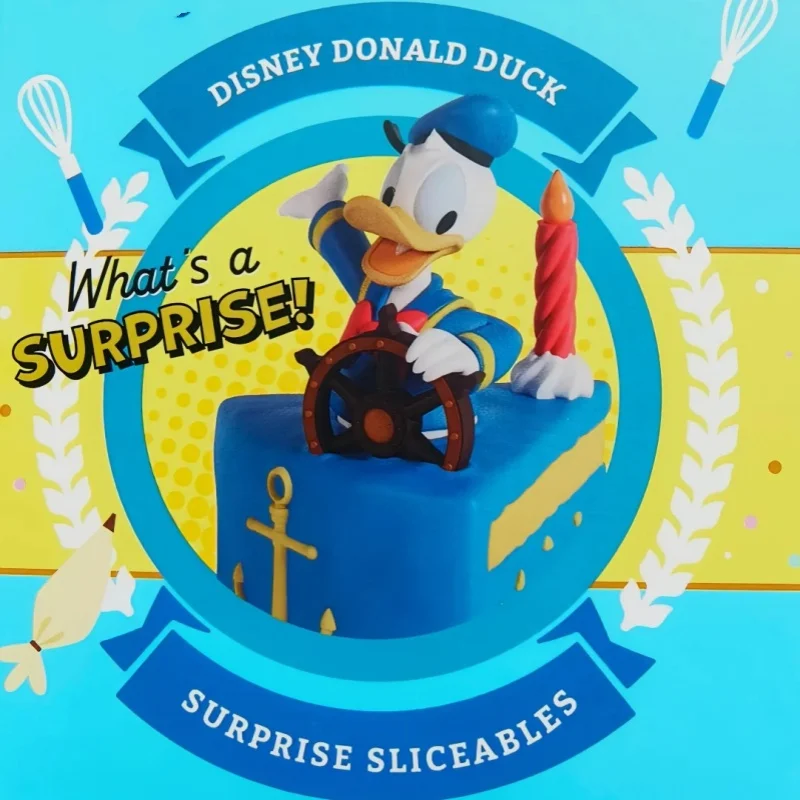 Caja ciega de pastel sorpresa de pato Donald de Disney, figura de adorno lindo, caja sorpresa misteriosa, regalo de cumpleaños para niños, estudio de jabón en Stock