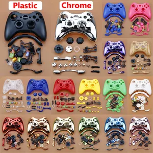 JCD Plastic Chromium Hard Housing Case Shell for Xbox 360, Wireless Controller, Front Rear Lid with Full Set Buttons 10 MAIN SALES Xbox 360 Housing - №4