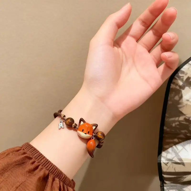 1/3/5 Stück, kreatives, handgefertigtes Armband in Tierform, niedlicher kleiner Fuchs, einzigartiges Accessoire für Damen, ideal für den täglichen Gebrauch, Partys oder als Geschenk. – Detail 2
