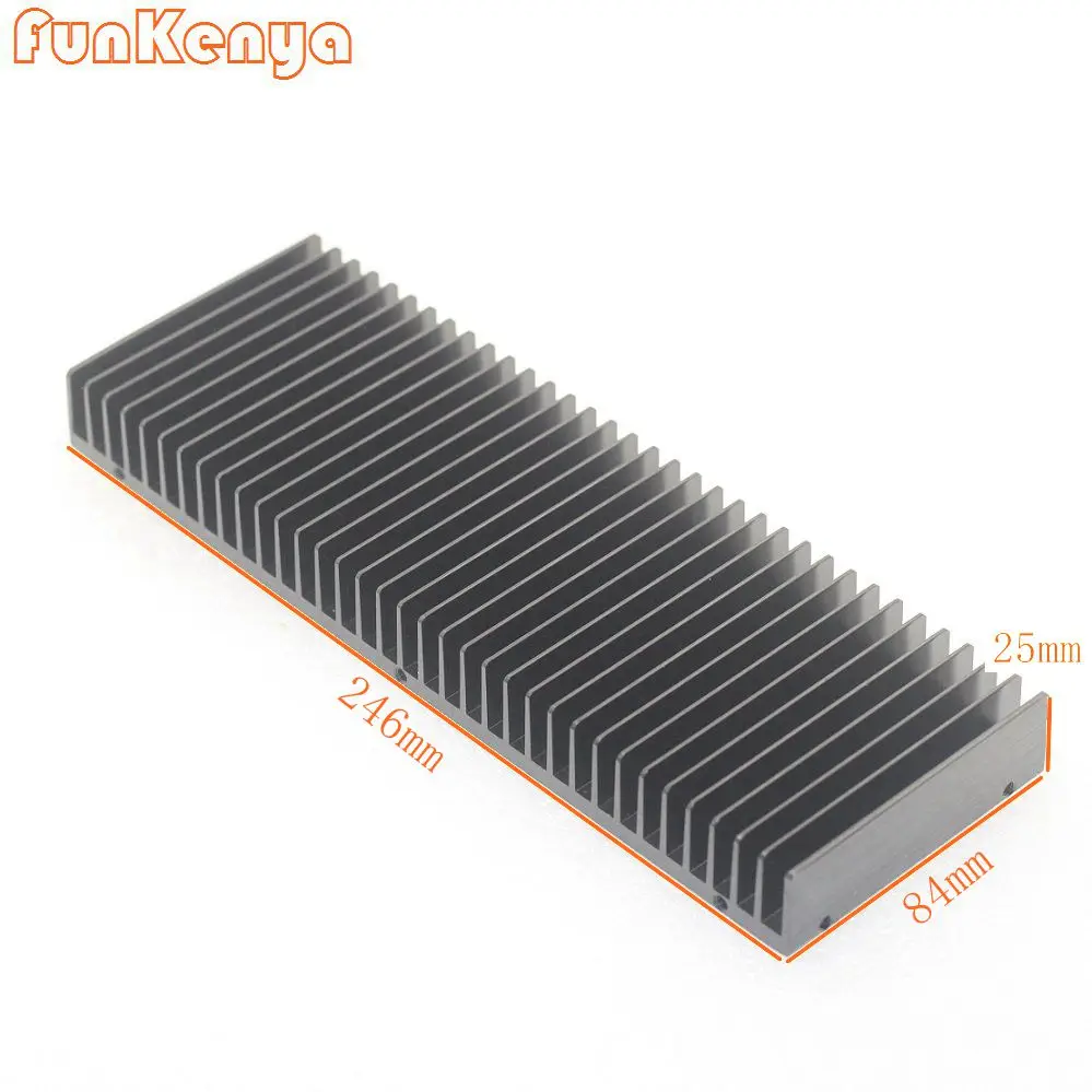 246X84X25mm DIY Anodized Aluminum Heatsinks Amplifier Radiator Heat Sink