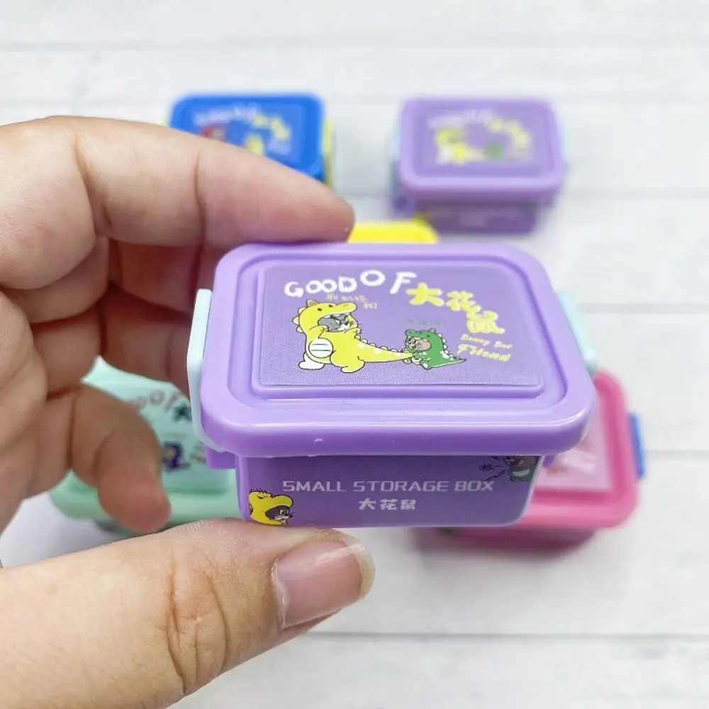 

1:12 Dollhouse Mini Storage Box Model with Cover Cartoon Pattern Furniture Accessories for Doll House Toys Pretend Play Toys