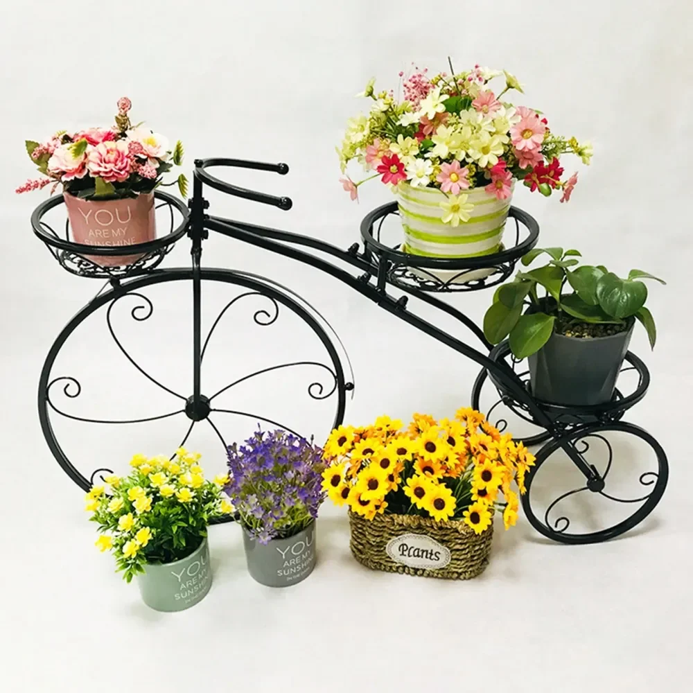 

Plant Stand,Plant Stand, Plant Corner Shelf, ThreeWheeled Plant Stand, Tricycle Bicycle Plant Stand, Flower Pot Cart Holder,Flo
