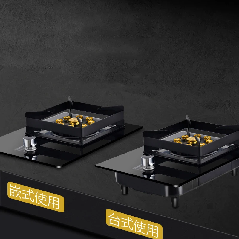 Газовая плита, однодиапазонный домашний стол, встроенный двухцелевой сжиженный натуральный горячий из нержавеющей стали, закаленное стекло, оптовая продажа