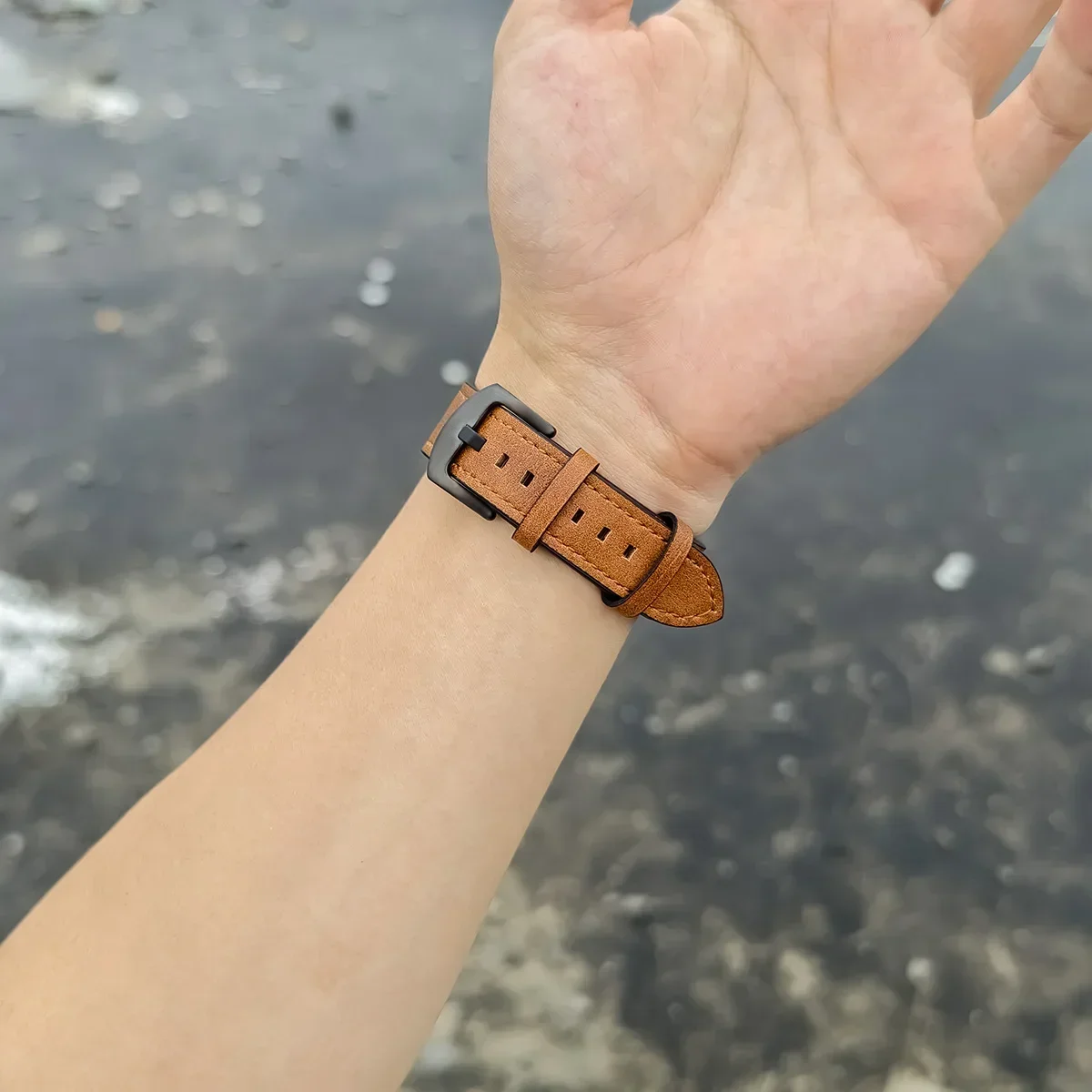 Skórzany silikonowy pasek 22 mm 20 mm do Samsung Galaxy Watch 7 6 5 4 40 mm/44 mm Uniwersalny pasek do Galaxy Watch 6 Classic 43 mm 47 mm