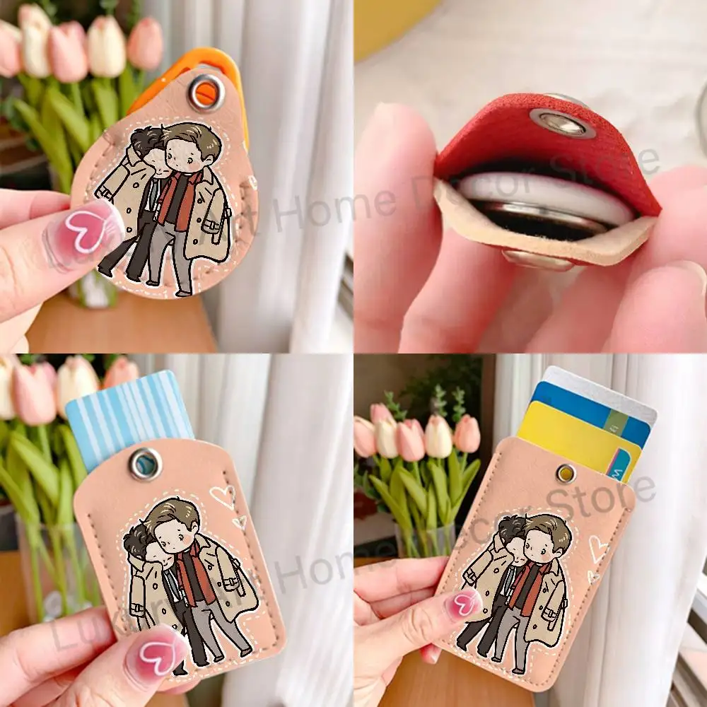 D-Destiels-S Fanart Keychain Holder Suitable For Subway Bank Card Air Tag Bus Card Case Holder Wallet Card Textured pattern