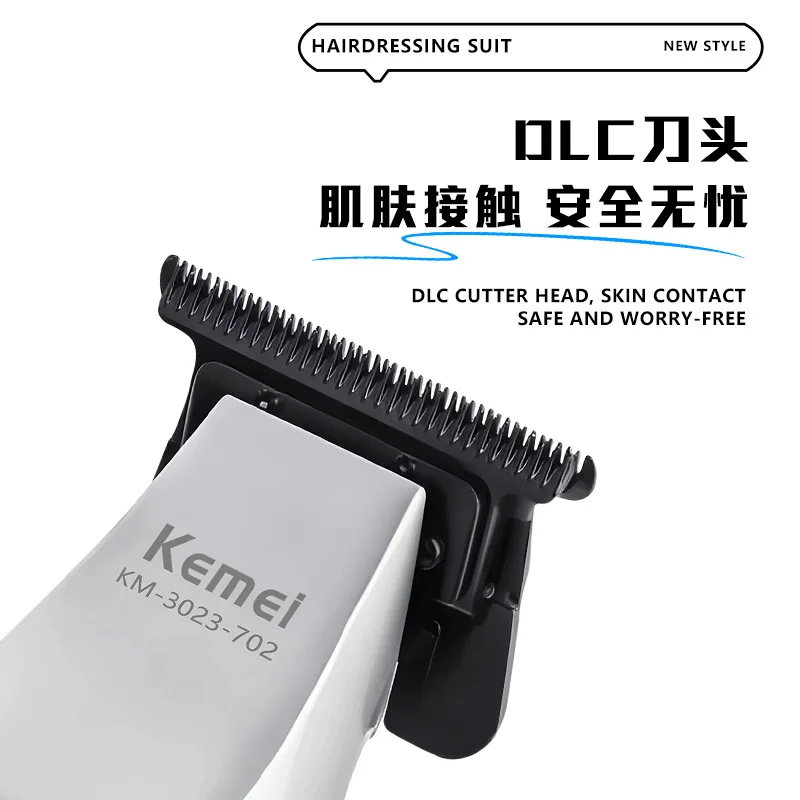 Kemei Haarschneider, professioneller Haarschneider, elektrische Haarschneidemaschine, wiederaufladbarer Haarschneider, 0 mm Trimmer für Männer, KM-3023-702 – Detail 5