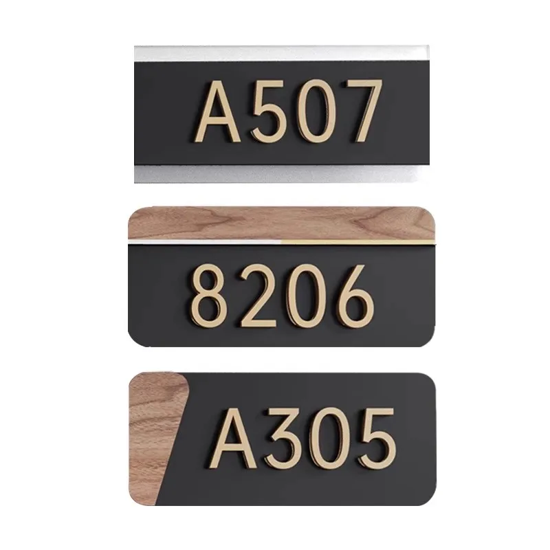 تخصيص الاكريليك الحديث رقم المنزل لوحة باب المنزل لشقة فندق مقهى بار مطعم مكتب غرفة تسجيل لوحة ديكور المنزل #2
