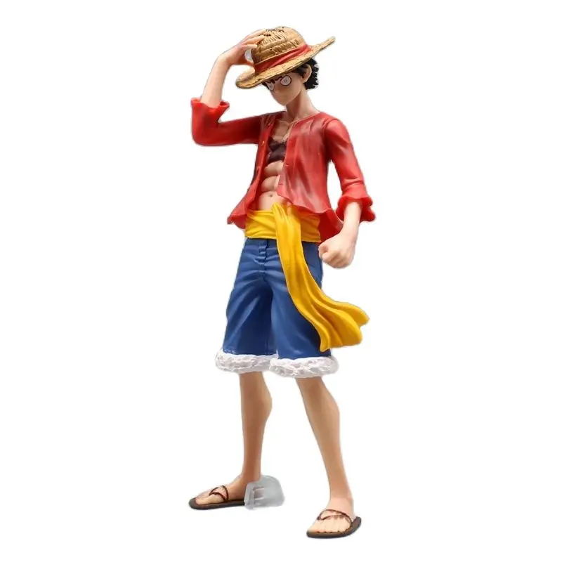 One Piece Monkey D Luffy Wearing straw hat 9" Animation Figure , the top war Anime Model Decoration Garage Kit Ornaments