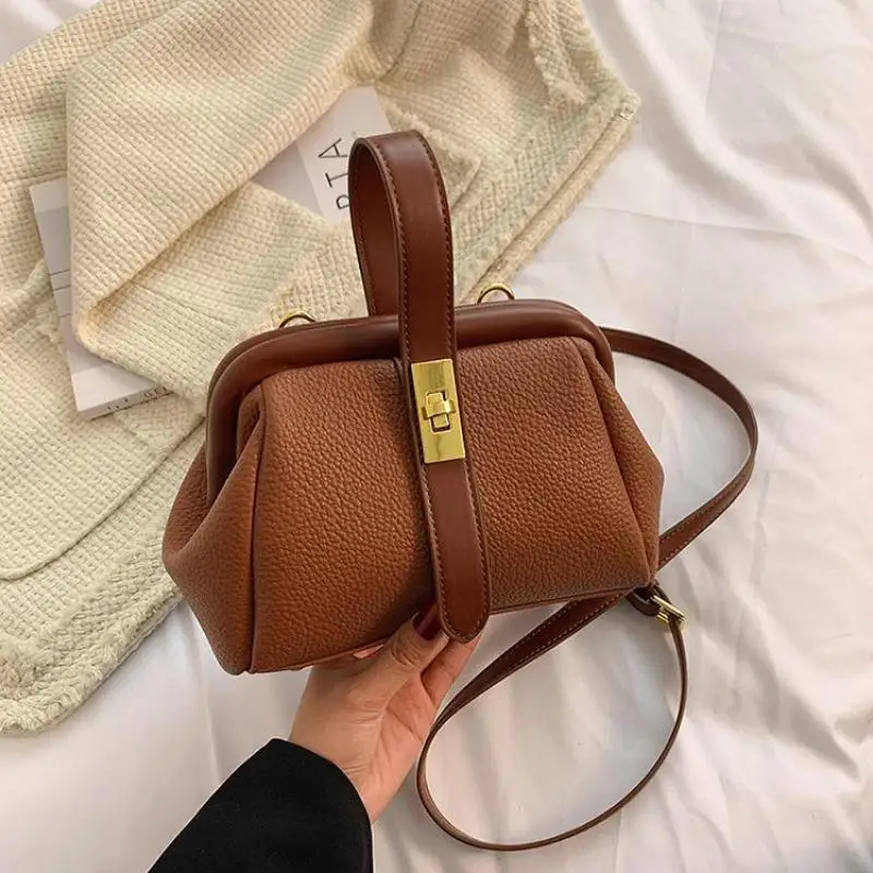 2023High quality lychee patterned handbag for women's new Tote personalized underarm bag versatile single shoulder crossbody bag