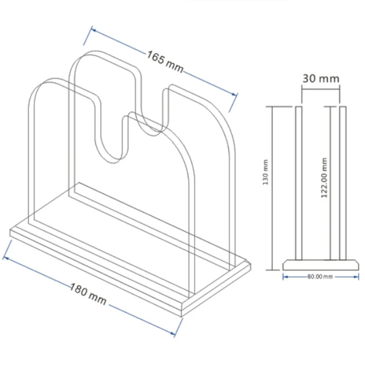 A71P Napkin Holder, Acrylic Dining Table Dispenser for Cocktail Tissue, Clear Containers for Organizing Kitchen Paper
