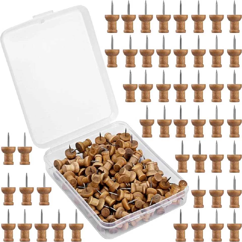 【セール中】収納ボックス付き木製画鋲装飾画鋲木製画鋲は、ボードプロセス製品の装飾に使用されます