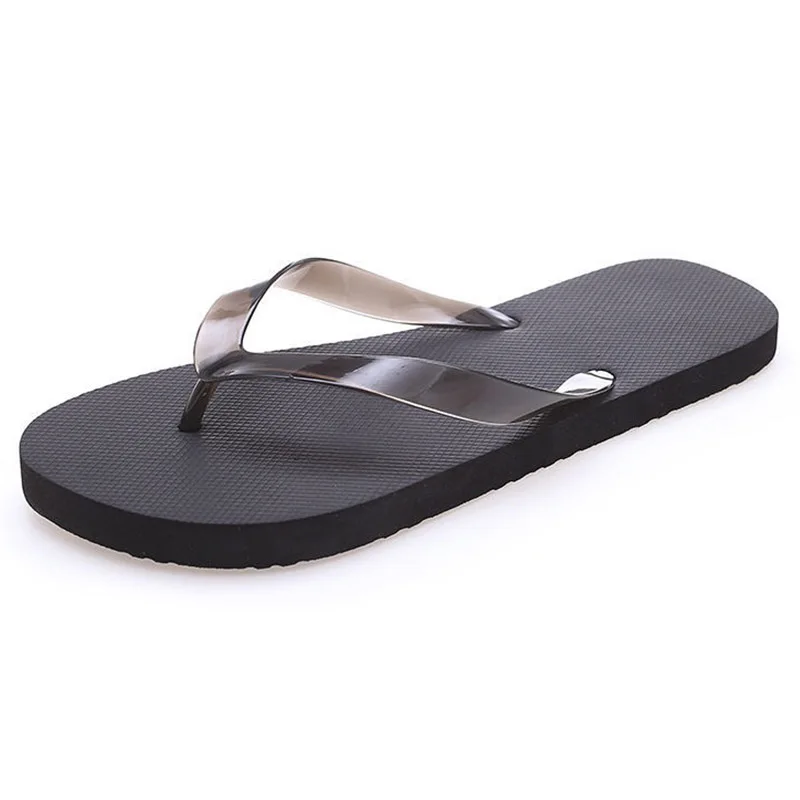 Summer Men Slippers Fashion Simple Outdoor Men Flip-flops Beach Flat Sole Non-slip Male Shoes Rubber Basic Sandals