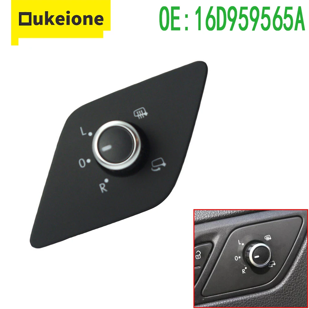 6 Pins Power Chrome Mirror Adjust Switch Regulator Control Button for Volkswagen Jetta MK6 Vento 2011 2012 2013 16D959565A