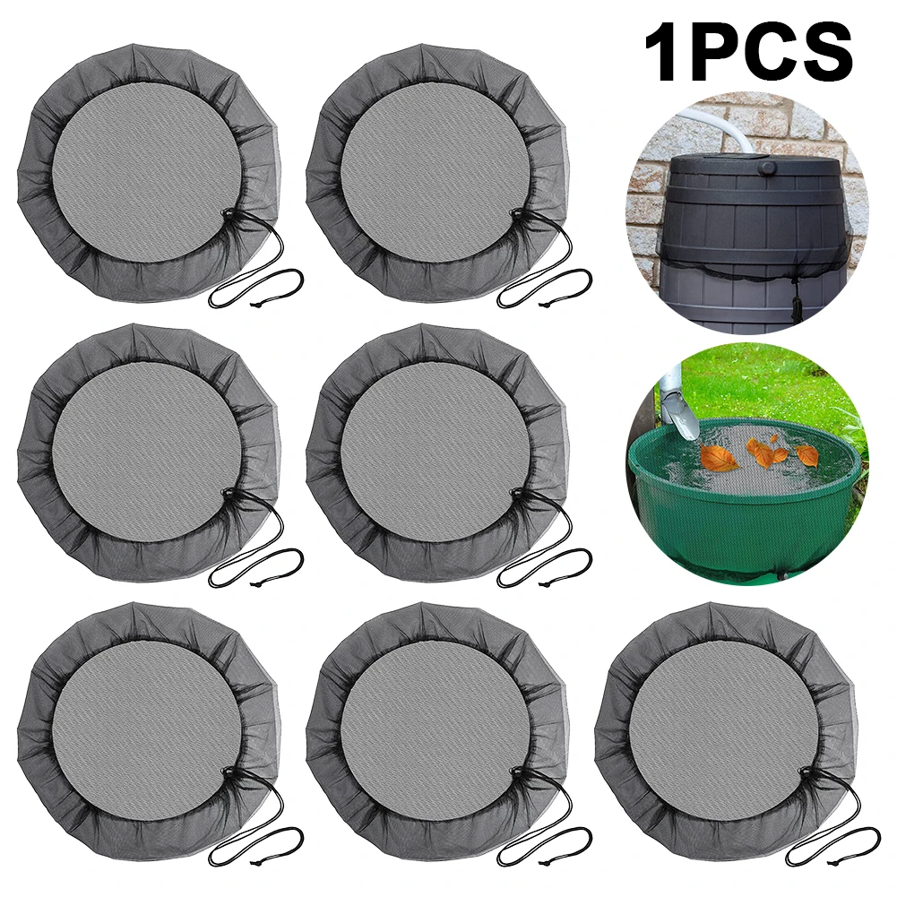 60cm Rainwater Bucket Insect Cover Anti-insect Nylon Water Tank Filter Insect Net Bag Anti-fall Leaves Practical Garden Tools