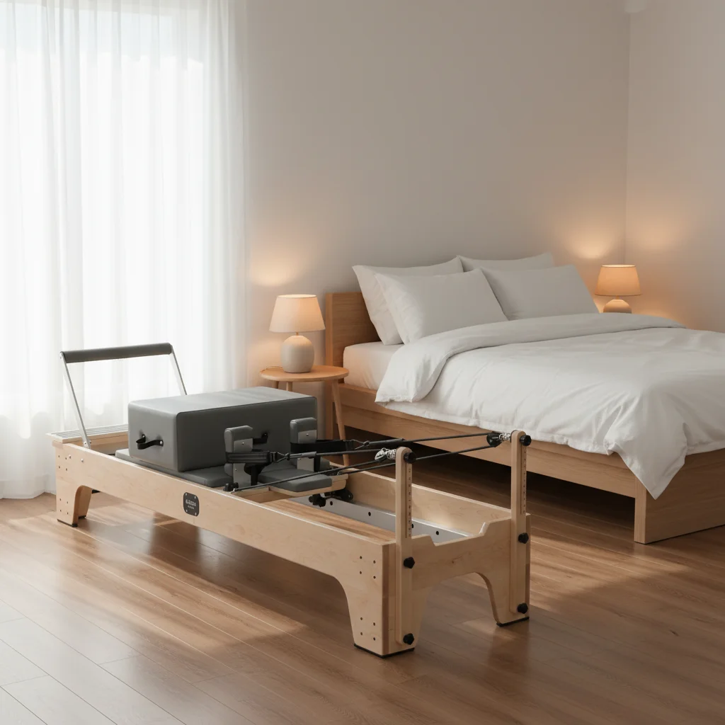 

Solid Maple Wood Pilates Reformer Equipment Professional Grade Training Machine for Studio/Home