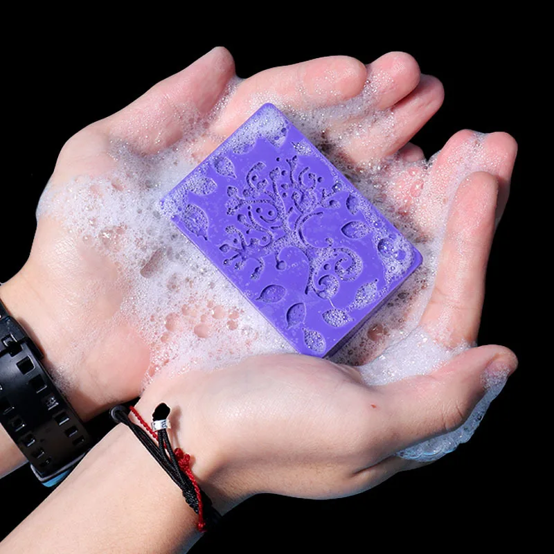 Western Art Plant Pattern Soap Candle Mold DIY Handmade Silicone Soap Mould Plaster Tools 3d Crafts Molds For Soap Making Gift