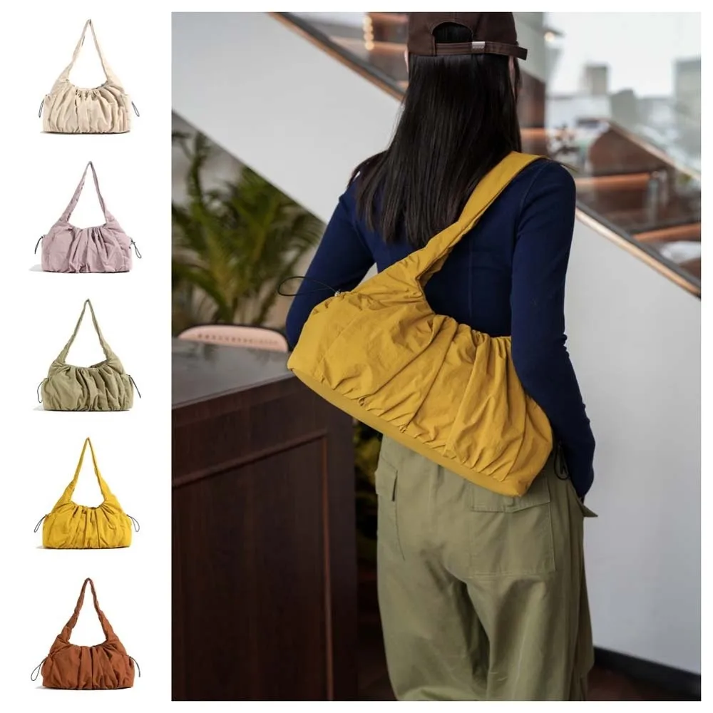

Fashion Nylon Cloud Shoulder Bag Large Capacity Drawstring Cloud Tote Bag Korean Ins Style Portable Cloud Handbag Women