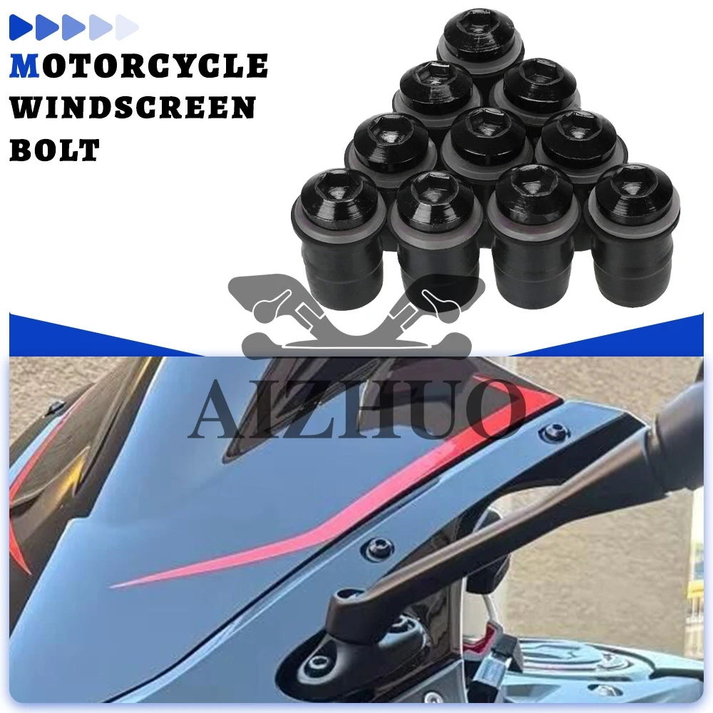 

5MM For Aprilia Mana 850 / GT RS 50 RS 125 Replica ABS RS4 125 RSV4 Windscreen Fairing Cowl Windshield Screws Bolts Kit Nuts