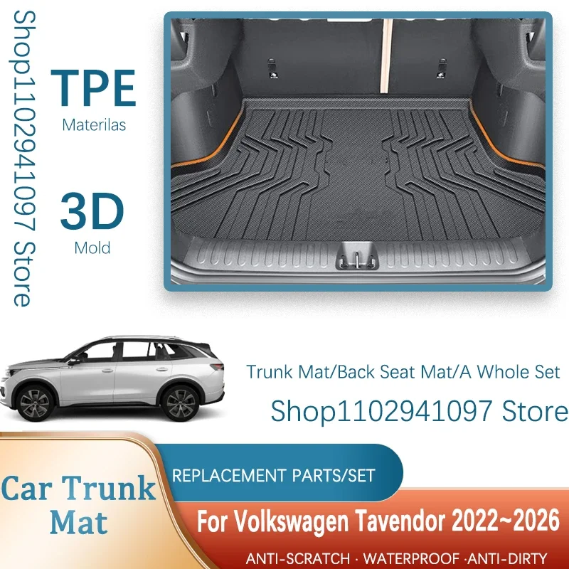 

Car Rear Trunk Mats For Volkswagen VW Tavendor 2022 2023 2024 2025 2026 Waterproof Pad Cargo Covers Inner Liner Auto Acesssories