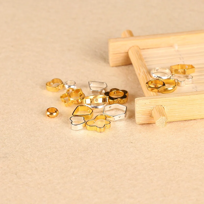 Gold Spacer Bead Enfolder Jewelry Tool DIY Material Accessory