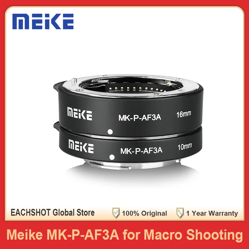 Meike MK-P-AF3A ماكرو التركيز التلقائي تمديد أنبوب الدائري AF لباناسونيك أوليمبوس M43 كاميرات مايكرو بدون مرآة