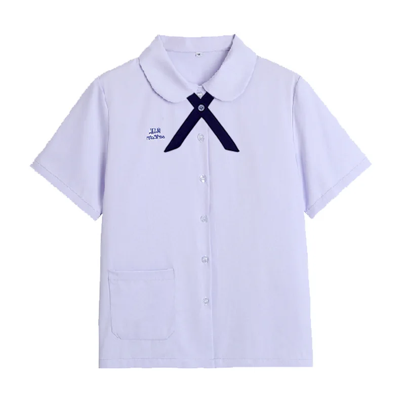 GOHYPDUG-Uniforme Escolar Coreano para Meninos, Colegial Vento JK Camisas, Verão Manga Curta, Uniforme de Trabalho, Estudante Blusas Brancas, Quente