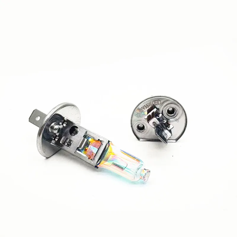 

2Pcs H1 55w Rainbow Blue Plasma 12V Car Quartz Halogen Bulb Fog Lamp Automobile Headlamp