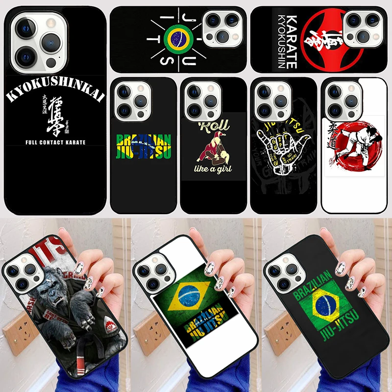 BJJ Brazilian Jiu Jitsu Phone Case Back Cover for iPhone 16 15 SE2020 14 13 11 12 Pro Max mini XS XR X PlusS Fundas Coque