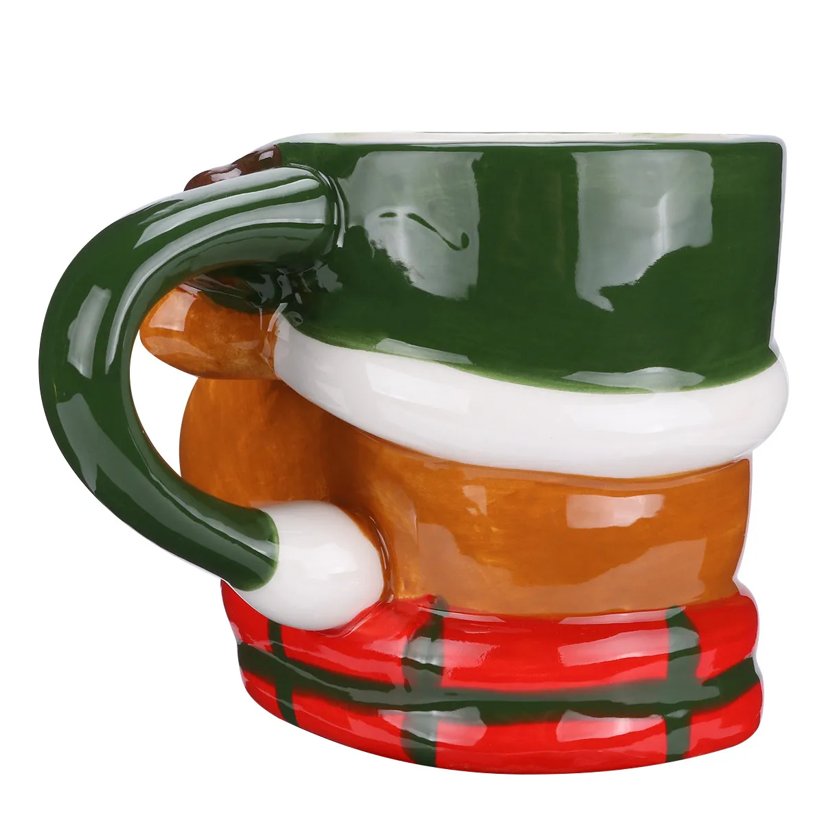 

1 шт. Креативная керамическая кружка для молока с рождественским оленем, детская кофейная чашка, подарок для дома, офиса, кафе, керамическая кружка для молока с рождественским оленем