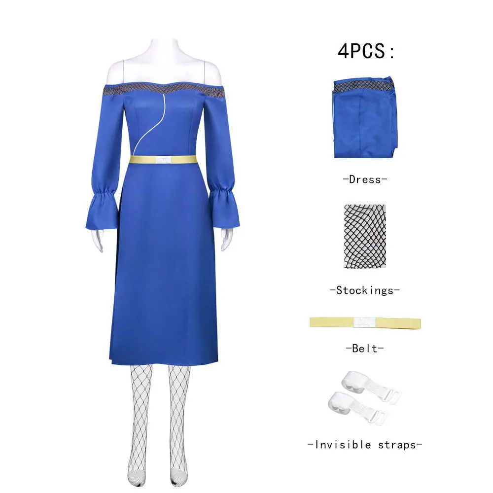 Anime Terumi Mei Sexy Cosplay Costume Blue Dresses Girl Woman Halloween Cosplay Terumi Mei Clothing