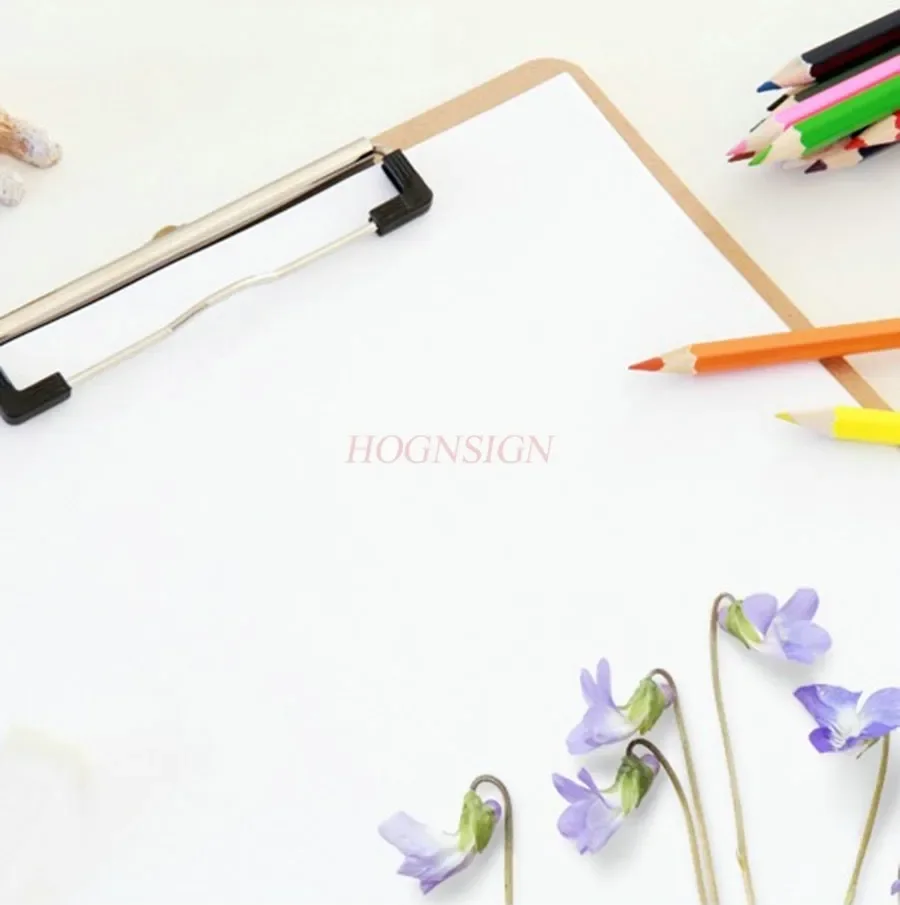 A4 Folder Board Writing Folder Flat Head Clamp Pad Double Color Board Clamp Menu Clamp Student Writing Board Drawing Board Offic