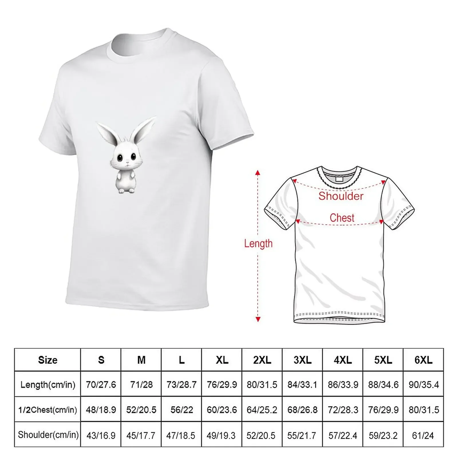 Long Eared Cute Bunny T-shirt quick-drying customs funnys Men's t-shirts