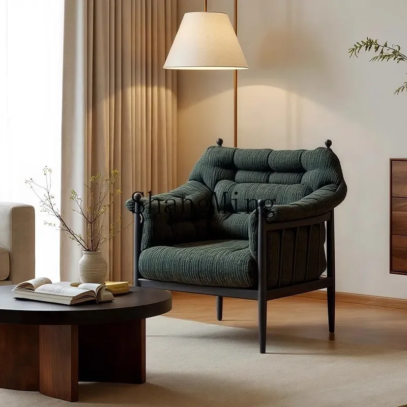 

SM medieval style single sofa chair size home living room backrest casual fabric striped chair