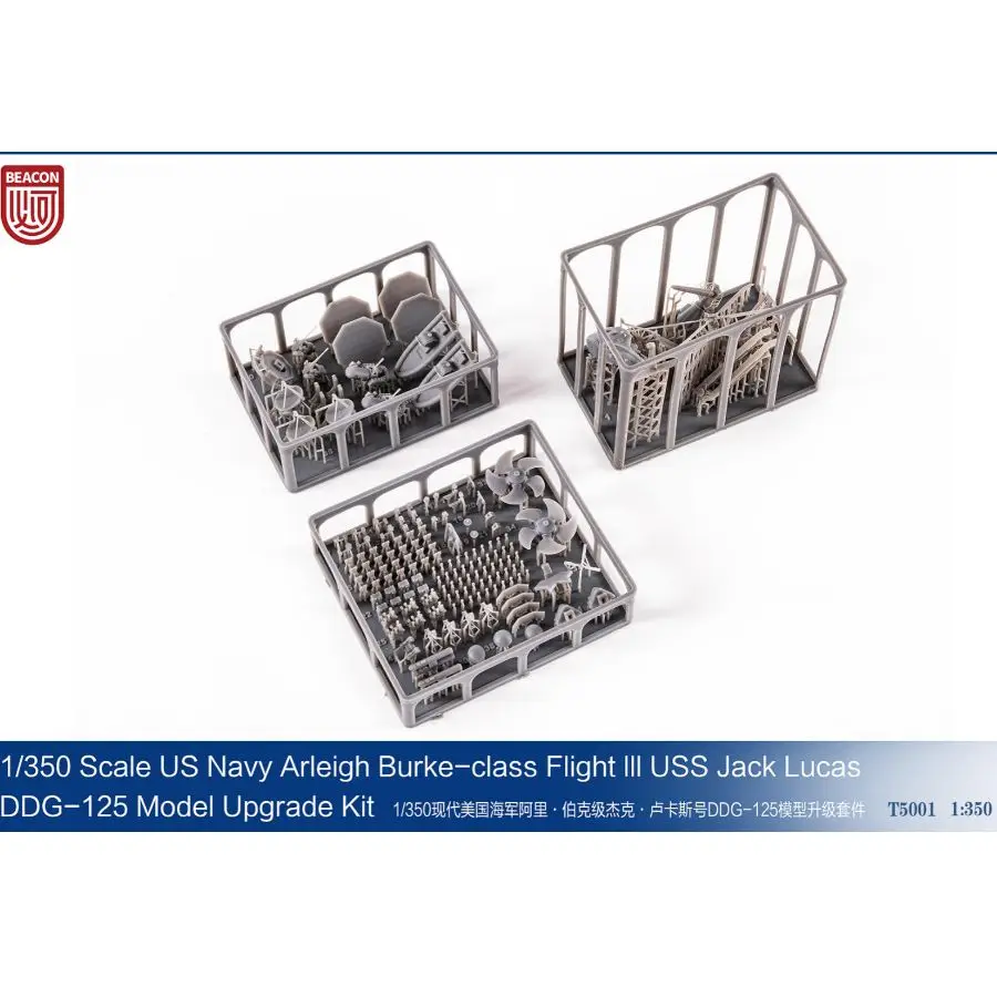 DDG-125 Jack.H.Lucas Destroyer &T5001Arleigh Burke Flight III Destroyer Model Upgrade Kit（2 in1）BEACON S3001 Skala 1/350