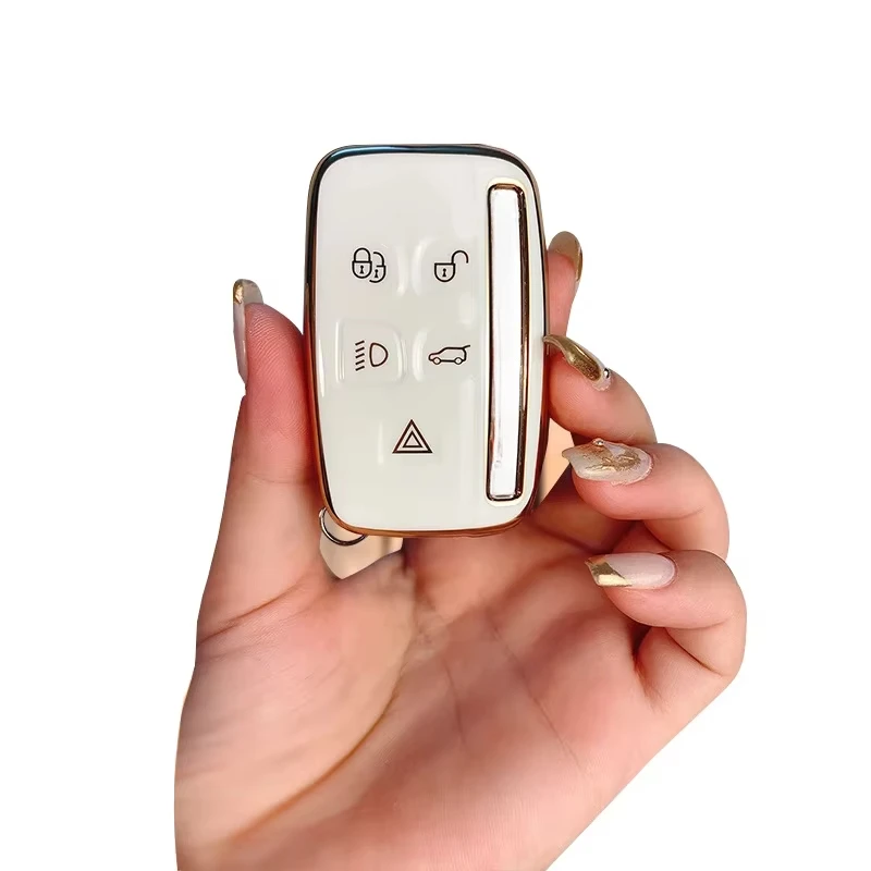 Fashion TPU Car Key Case Cover For Land Rover Range Rover Sport Discovery 3 4 Elander 2 Evoque Accessories Holder Shell Keychain