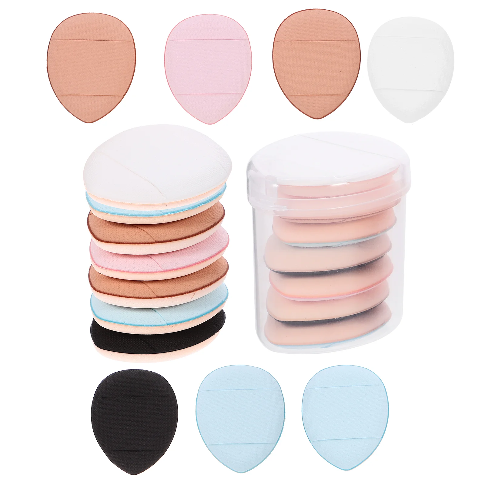 Mini correcteur pour les doigts, 3 boîtes, fond de teint hydrophile sans latex, maquillage beauté